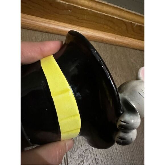 Vintage Bunny Rabbit in Magicians Top Hat Planter Ceramic Numbered 5.5”x4.9” MCM - Picture 12 of 15